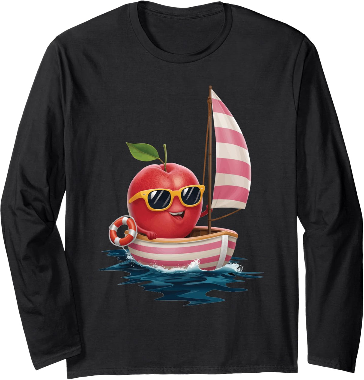 Fruit Boating Nectarine Long Sleeve Long Sleeve T Shirt Trending US Gift Ready