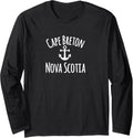 Cape Breton Nova Scotica Rustic Anchor Sailing Boating Long Sleeve Long Sleeve T Shirt Streetwear Style Gift Ready