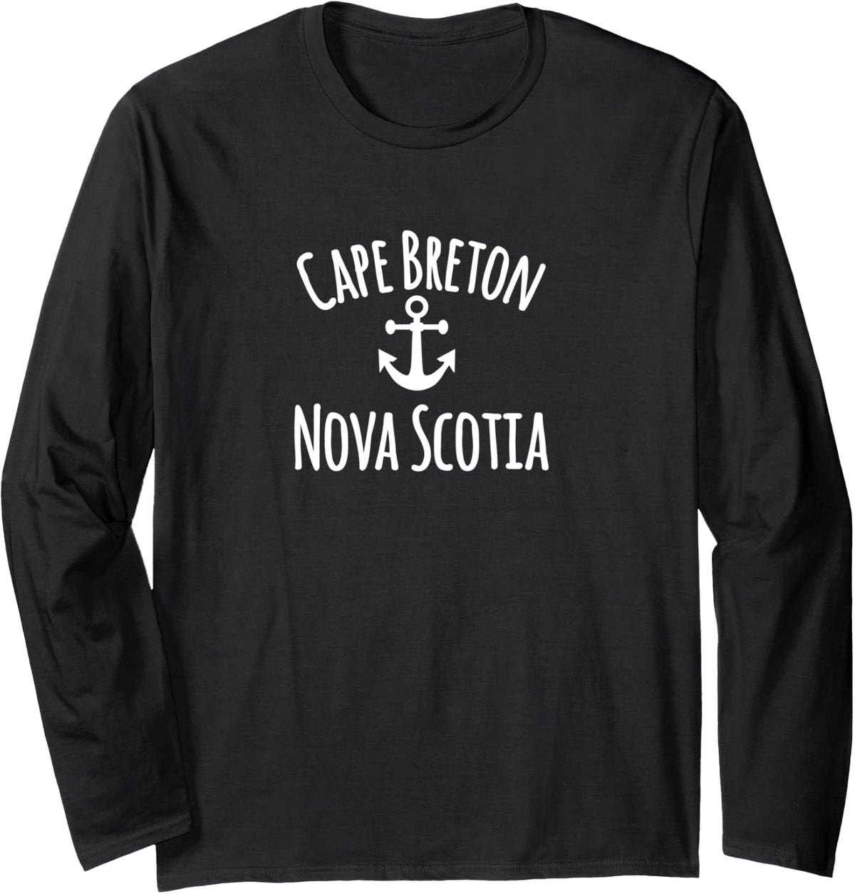 Cape Breton Nova Scotica Rustic Anchor Sailing Boating Long Sleeve Long Sleeve T Shirt Streetwear Style Gift Ready