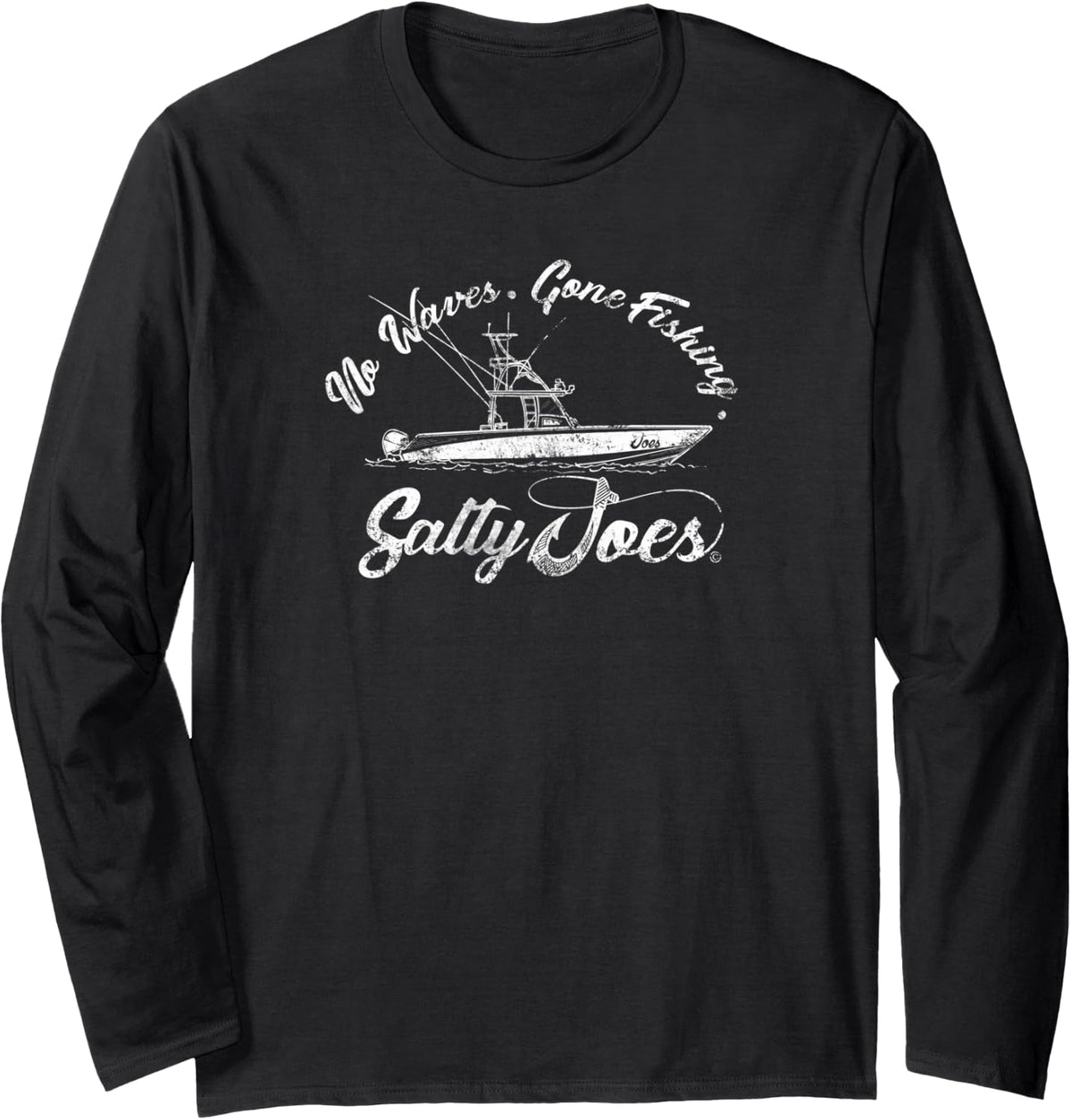 Salty Joe s Fishing Boat Logo Lightweight Graphic Long Sleeve Long Sleeve T Shirt Viral TikTok Find Gift Ready