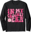 In My Crochet Era Groovy Grandma Mom Funny Crocheting Yarn Long Sleeve Yarn Supply | Top Rated | Best Seller Choice