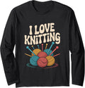 I Love Knitting Yarn Enthusiast Fun Long Sleeve Yarn Supply | Trending 2025 | Best Seller Choice