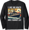 I LIKE BIG BOATS Boats Ships And Yachts Long Sleeve Long Sleeve T Shirt High Search Demand Everyday Wear