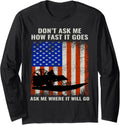 American Flag USA Airboat Fanboat Airboating Swamp boat Long Sleeve Long Sleeve T Shirt Trending US Fan Favorite