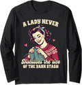 Knitting Lover Lady Never Discusses Size Of The Yarn Stash Long Sleeve Yarn Supply | Trending 2025 | Perfect for Craf...