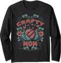 Crafty Mom Floral Yarn Crafting Vintage Crochet Knitting Long Sleeve Yarn Supply | Trending 2025 | Perfect for Crafters