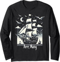 Arrr Matey Women Kids Nautical Boat Captain Long Sleeve Long Sleeve T Shirt High Search Demand Everyday Wear