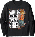 Gaming Is In My Genes Funny Gaming Designs Long Sleeve Apparel | Best Seller