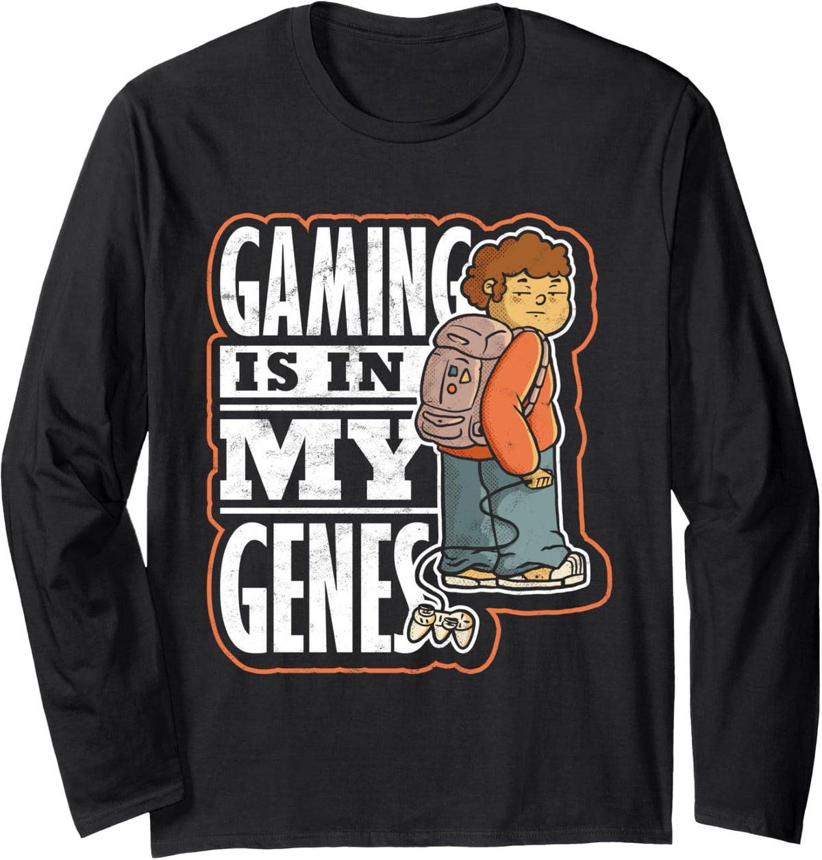 Gaming Is In My Genes Funny Gaming Designs Long Sleeve Apparel | Best Seller