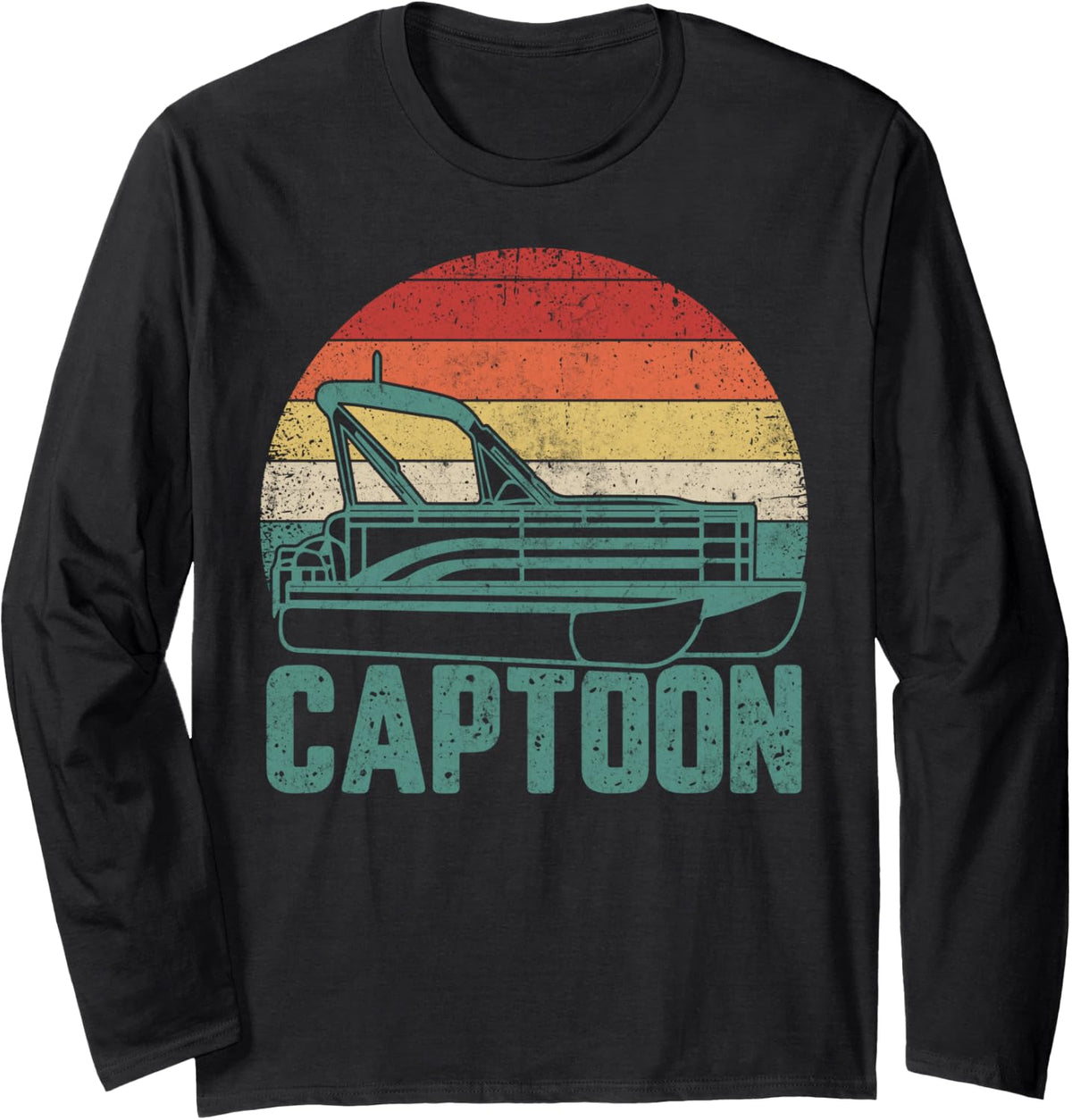 Boating Captoon Pontoon Boat Boating Captain Gifts Novelty Long Sleeve Long Sleeve T Shirt Trending US Fan Favorite