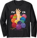 Yarn Collection I'M OKAY Funny Yarn Hoarder Long Sleeve Yarn Supply | Top Rated | Best Seller Choice