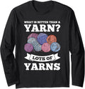 what is better than a yarn lots of yarns crochet knitting Long Sleeve Yarn Supply | Viral US Pick | Customer Favorite