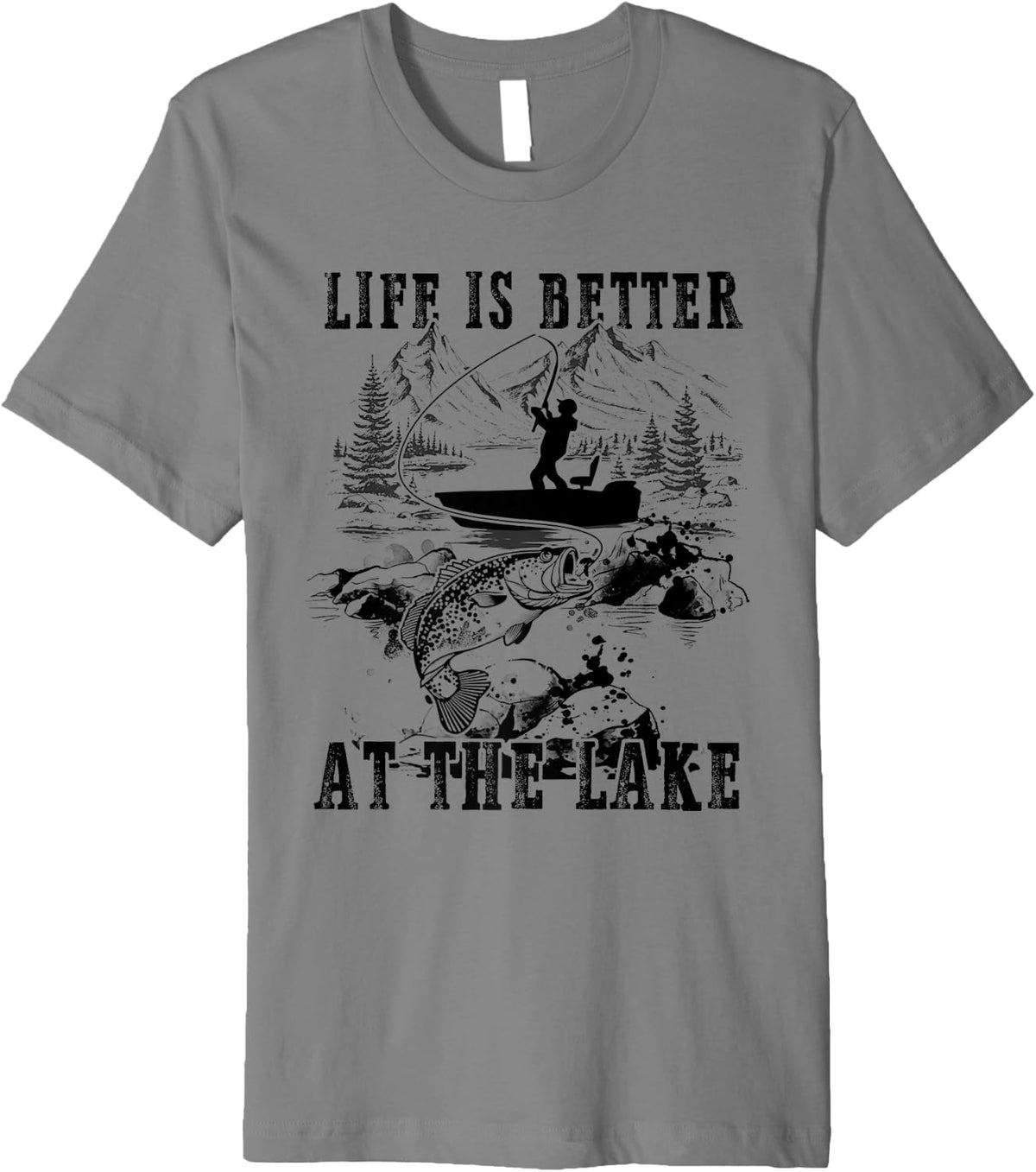 Life Is Better At The Lake Vintage Boating And Fishing Premium Apparel Viral TikTok Find Gift Ready