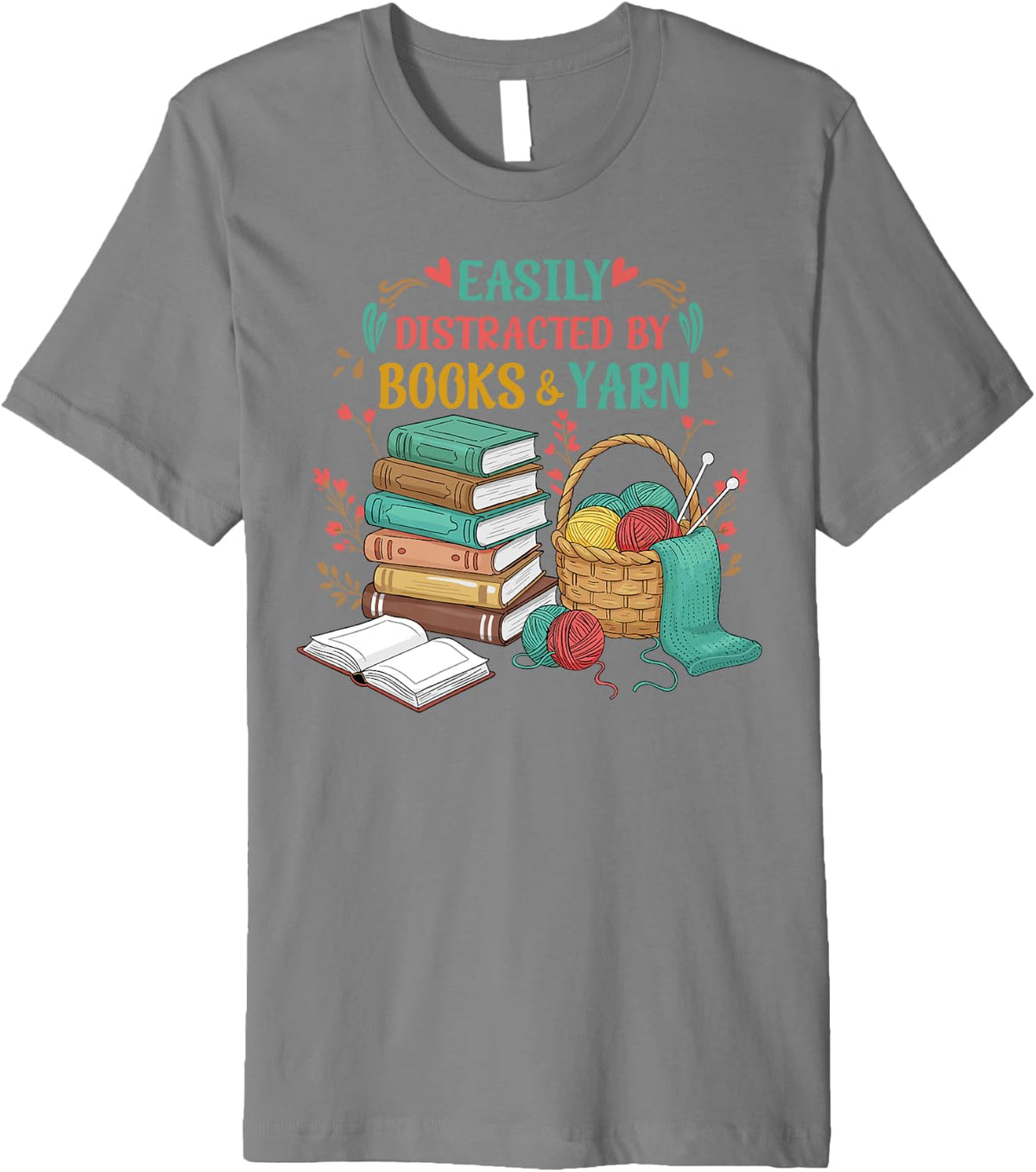 Easily distracted by Books and yarn Premium Yarn Supply | Premium Quality | Perfect for Crafters