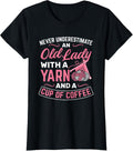 Womens Old Lady Yarn Cup Of Coffee Knitter Knitting Crochet Yarn Supply | Premium Quality | Best Seller Choice