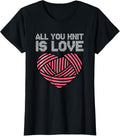 Knitting All You Knit Is Love Yarn Valentine's Day Grunge Yarn Supply | Viral US Pick | Best Seller Choice