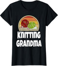 Womens Funny Knitting Grandma Shirt Gift For Knitter Crochet Yarn T-Shirt | Trending 2025 | Best Seller Choice