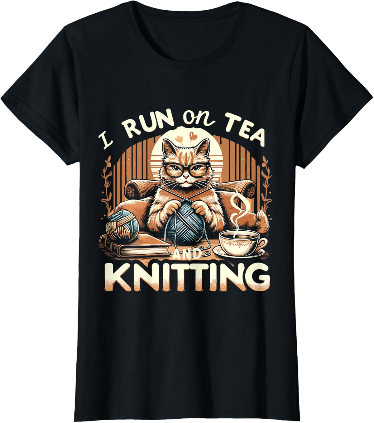 I Run on Tea and Knitting Knitters Yarn Yarn Knitting Lover Yarn Supply | High Search Volume | Perfect for Crafters