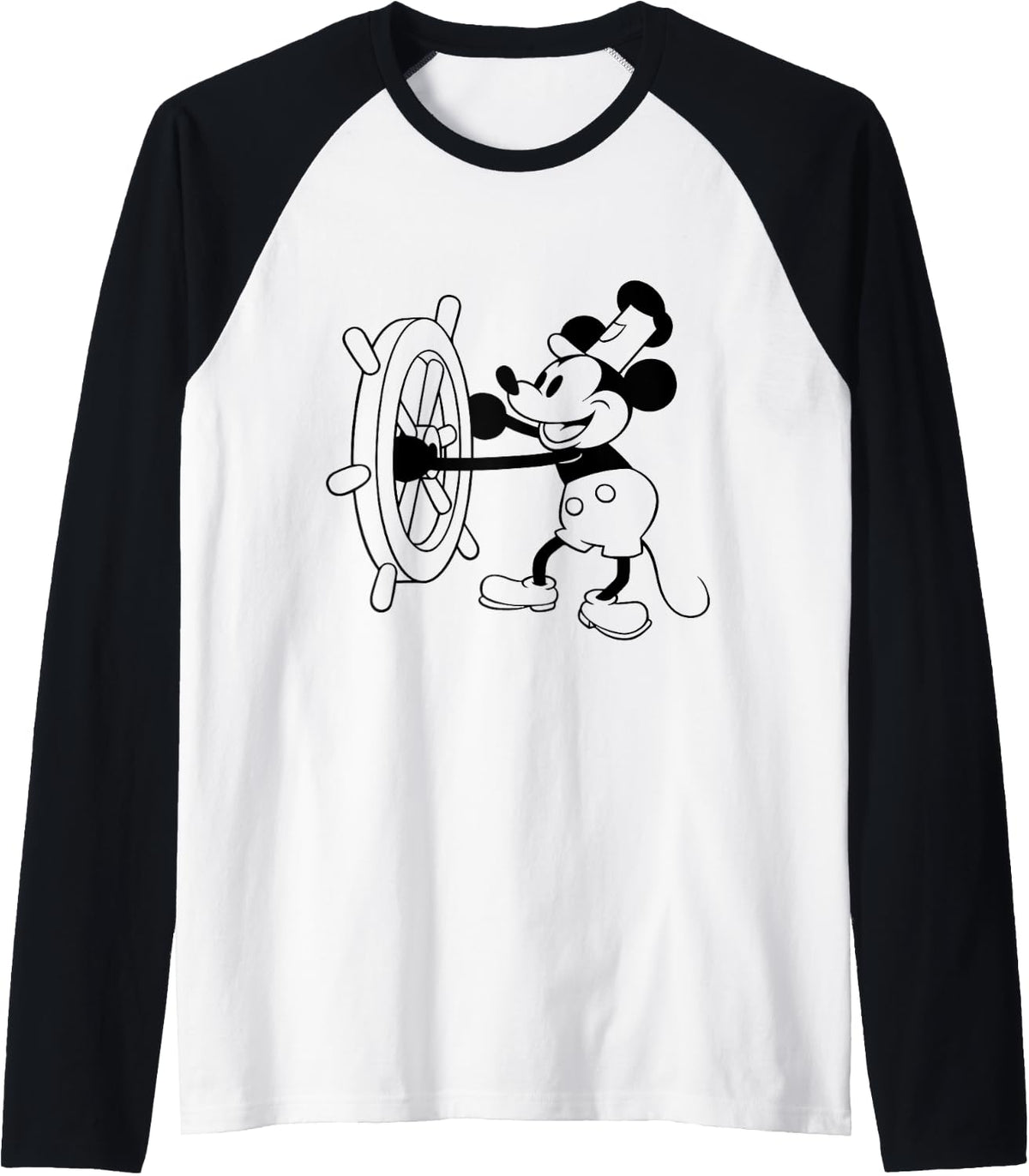 Steamboat Willie Mickey Raglan Baseball Tee T Shirt Streetwear Style Hot Right Now