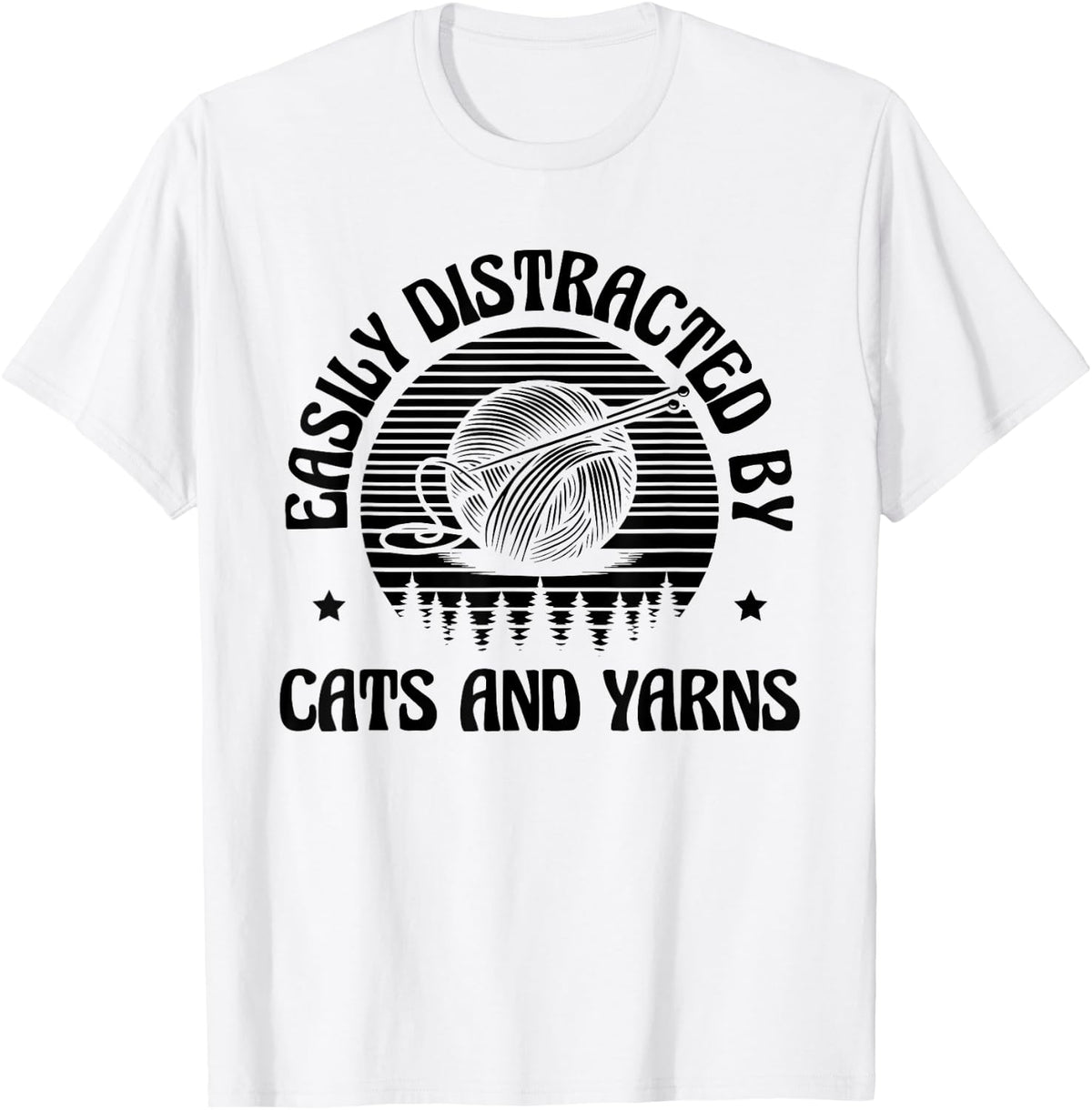 Easily Distracted By Cats And Yarns Crocheting Yarn Crochet Yarn Supply | Trending 2025 | Customer Favorite