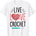 Live Love Crochet Heart Women Crocheter Crocheting Yarn Gift Yarn Supply | Viral US Pick | Best Seller Choice