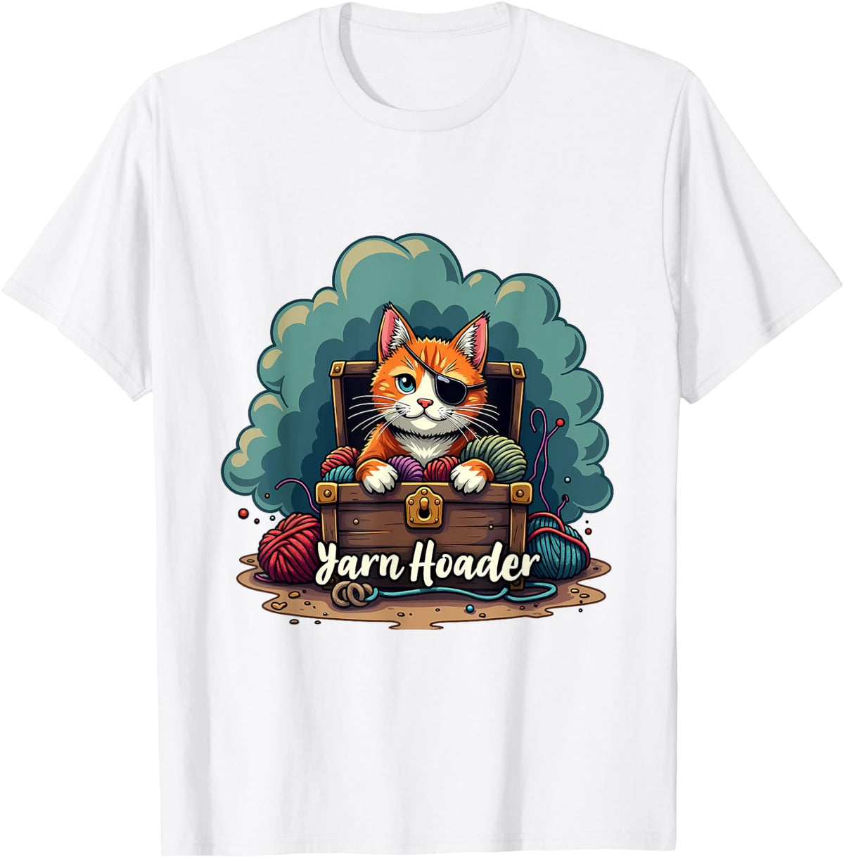 Cat in Yarn Chest Cartoon Design Yarn Supply | High Search Volume | Customer Favorite
