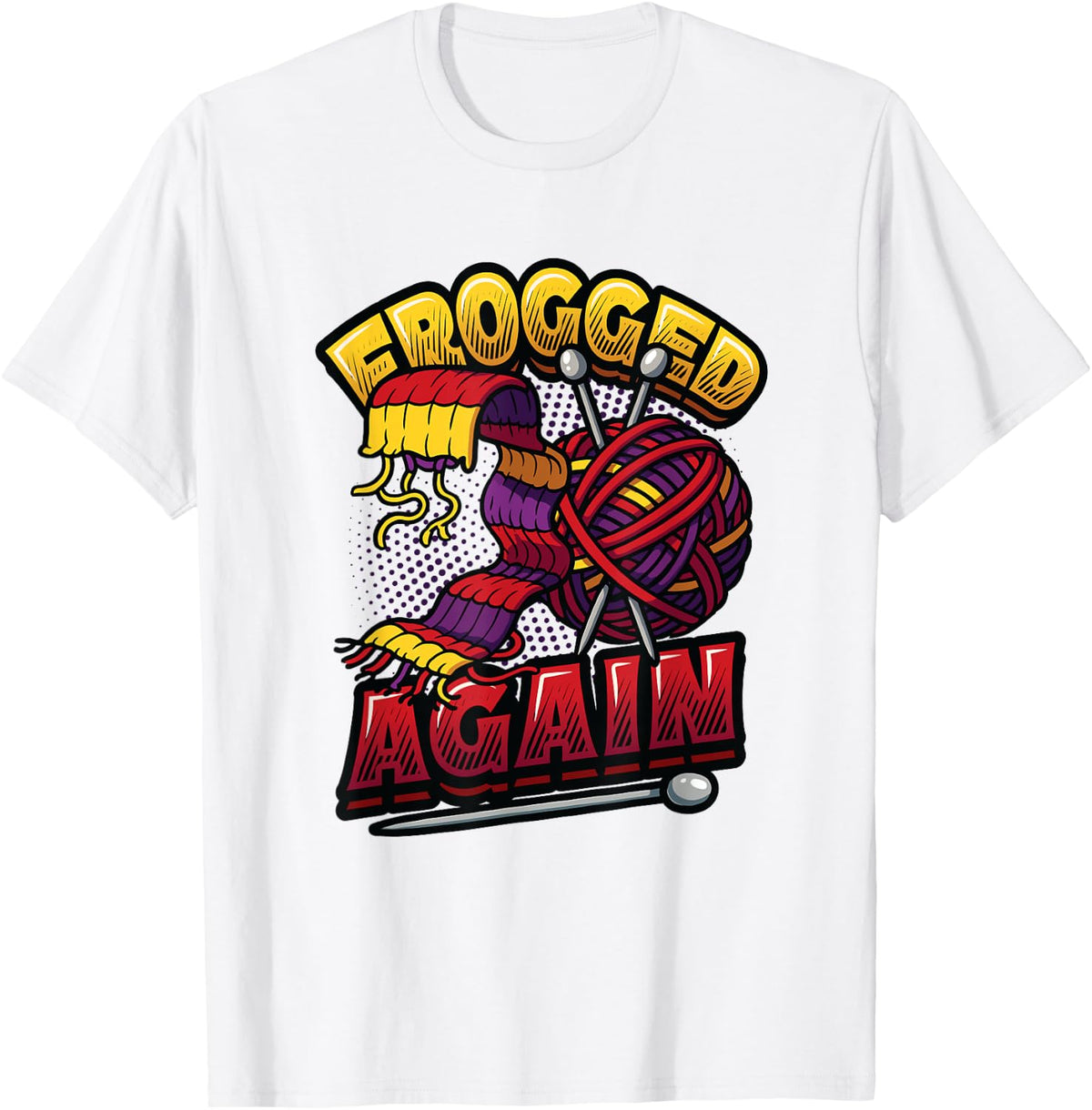 Frogged Again Funny Knitting Crochet Yarn Yarn Supply | High Search Volume | Perfect for Crafters