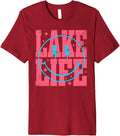 Lake Life Happy Face Hello Summer Vacation Boat Babe Life Premium Apparel Premium Print Best Seller Look