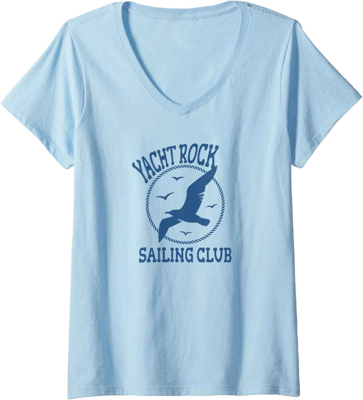 Womens Yacht Rock Sailing Club Funny Boat Humor V Neck Apparel Viral TikTok Find Gift Ready