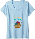 Womens Can I bring my Yarn V-Neck Yarn Supply | Top Rated | Customer Favorite