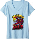 Womens Frogged Again Funny Knitting Crochet Yarn V-Neck Yarn Supply | Top Rated | High CTR Title