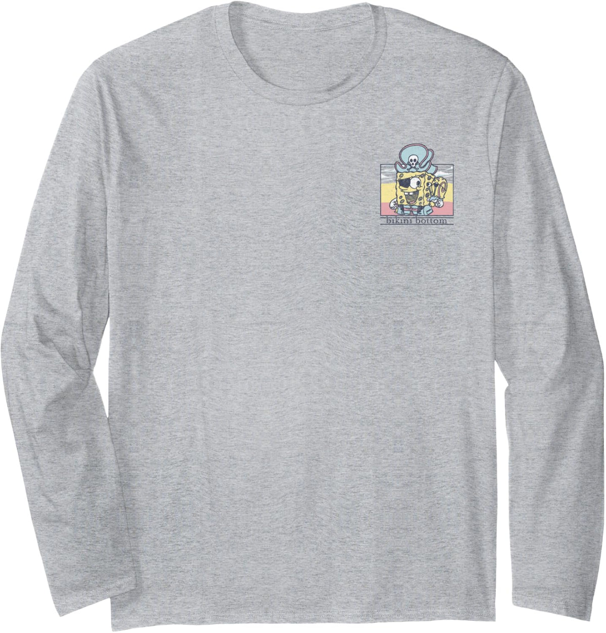 Nickelodeon SpongeBob SquarePants Bikini Bottom Sail Boat Long Sleeve Long Sleeve T Shirt Trending US Gift Ready