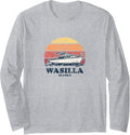 Wasilla AK Vintage Boating 70s Retro Boat Design Long Sleeve Long Sleeve T Shirt Comfort Fit Hot Right Now