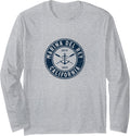 Marina Del Rey California CA Vintage Boat Anchor Oars Long Sleeve Long Sleeve T Shirt Premium Print Gift Ready