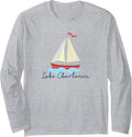 Lake Charlevoix Michigan Coastal Sailing Boating Sail Boat Long Sleeve Long Sleeve T Shirt Premium Print Fan Favorite