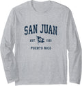 San Juan PR Vintage Sports Navy Boat Anchor Flag Long Sleeve Long Sleeve T Shirt High Search Demand Hot Right Now