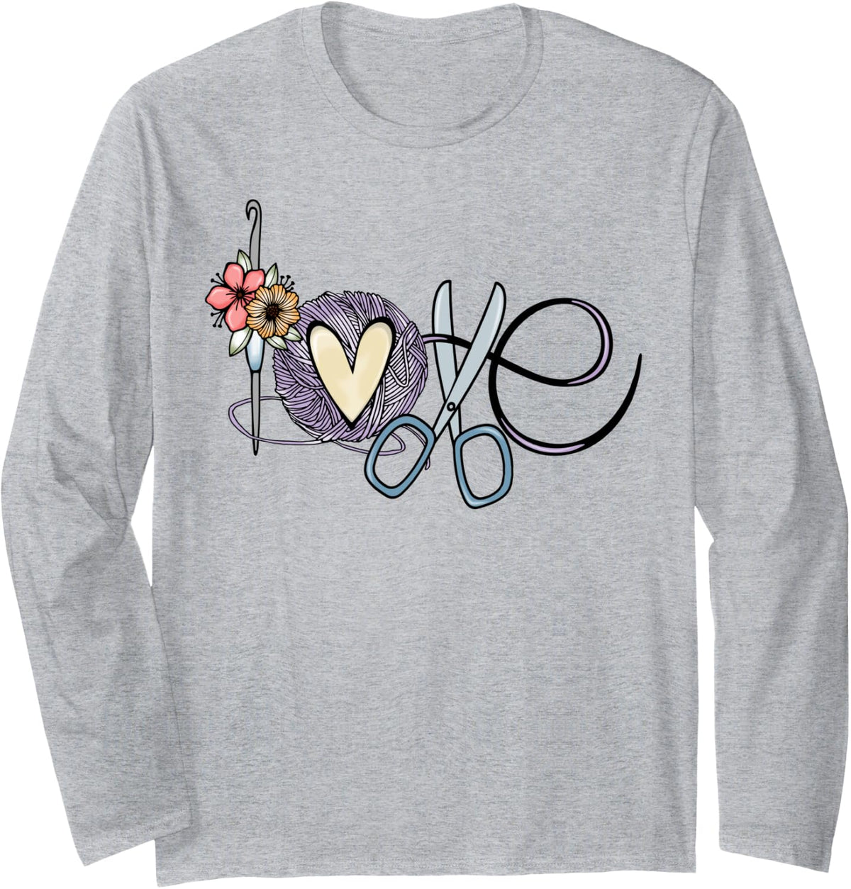 Cute Knitting Nerd Knit Love Yarn Crochet Lover Long Sleeve Yarn Supply | Top Rated | High CTR Title