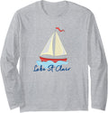 Lake St Clair Michigan Sailing Boating Sail Boat Nautical Long Sleeve Long Sleeve T Shirt Trending US Gift Ready