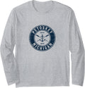 Petoskey Michigan MI Vintage Boat Anchor Oars Long Sleeve Long Sleeve T Shirt High Search Demand Everyday Wear