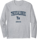 Thessaloniki Greece Vintage Sports Navy Boat Anchor Flag Long Sleeve Long Sleeve T Shirt High Search Demand Best Seller
