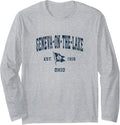 Geneva On The Lake OH Vintage Sports Navy Boat Anchor Flag Long Sleeve Long Sleeve T Shirt Premium Print Best Seller Loo
