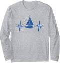 Sailor Heartbeat Sailboat Sailing Long Sleeve Long Sleeve T Shirt Trending US Best Seller Look