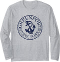 Greenport New York Nautical Boat Anchor Long Sleeve Long Sleeve T Shirt Trending US Best Seller Look