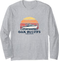 Oak Bluffs MA Vintage Boating 70s Retro Boat Design Long Sleeve Long Sleeve T Shirt Streetwear Style Best Seller Look