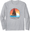 Frankfort Michigan MI Sailboat Long Sleeve Long Sleeve T Shirt High Search Demand Everyday Wear