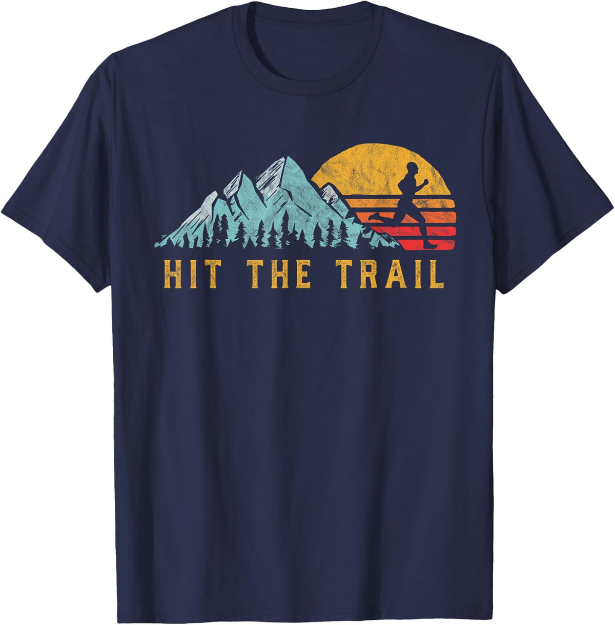 Hit the Trail, Runner - Retro Style Vintage Running Graphic Apparel | Trending 2025 | Perfect for Crafters