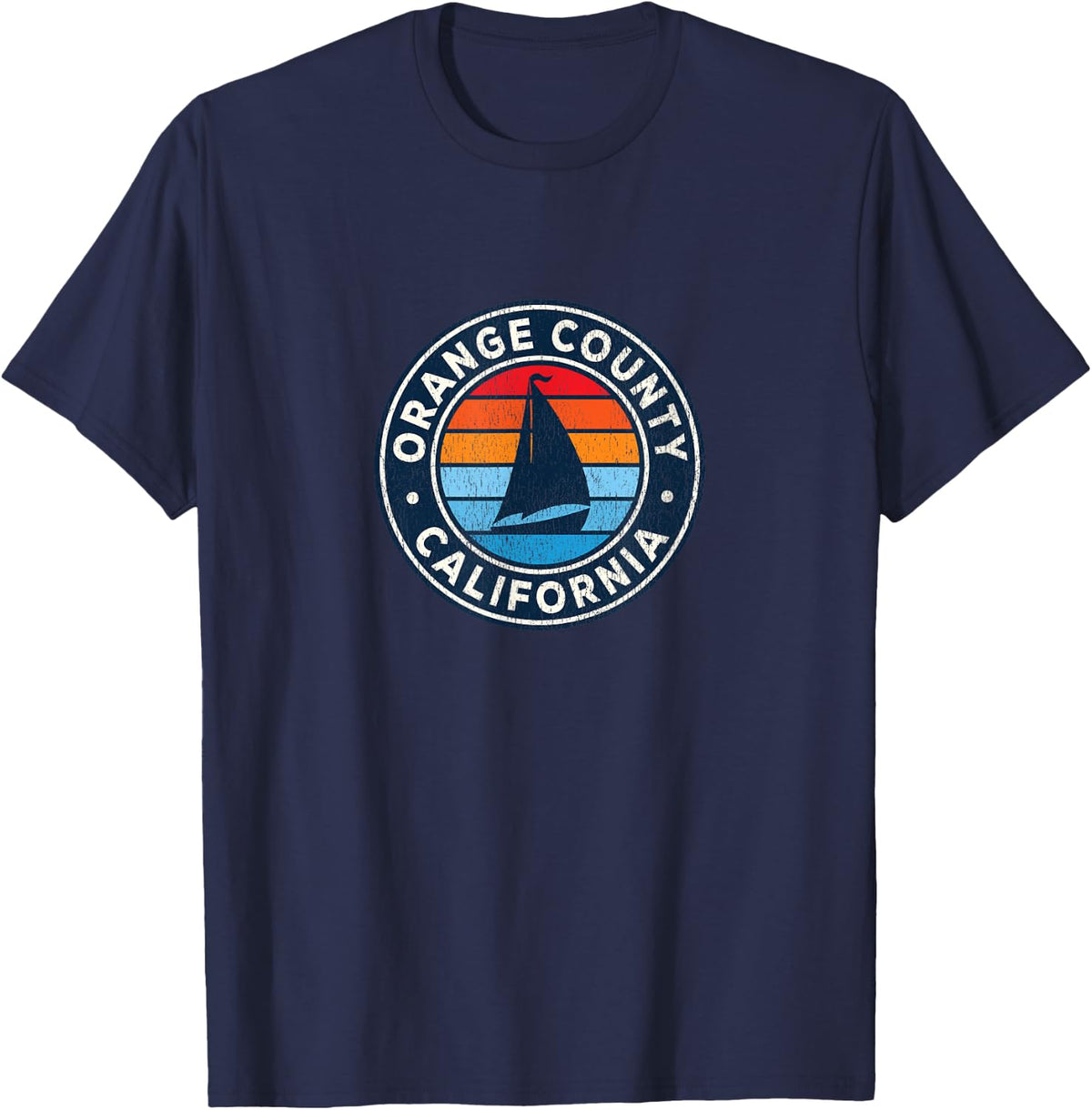 Orange County California CA Vintage Sailboat Retro 70s Apparel Streetwear Style Gift Ready