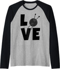 Love Yarn Tee Shirts Women Funny Crochet Lovers Gift Raglan Baseball Tee T-Shirt | Top Rated | Perfect for Crafters