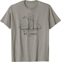 St John USVI Vintage Blueprint Sailboat Vacation Apparel High Search Demand US Top Pick