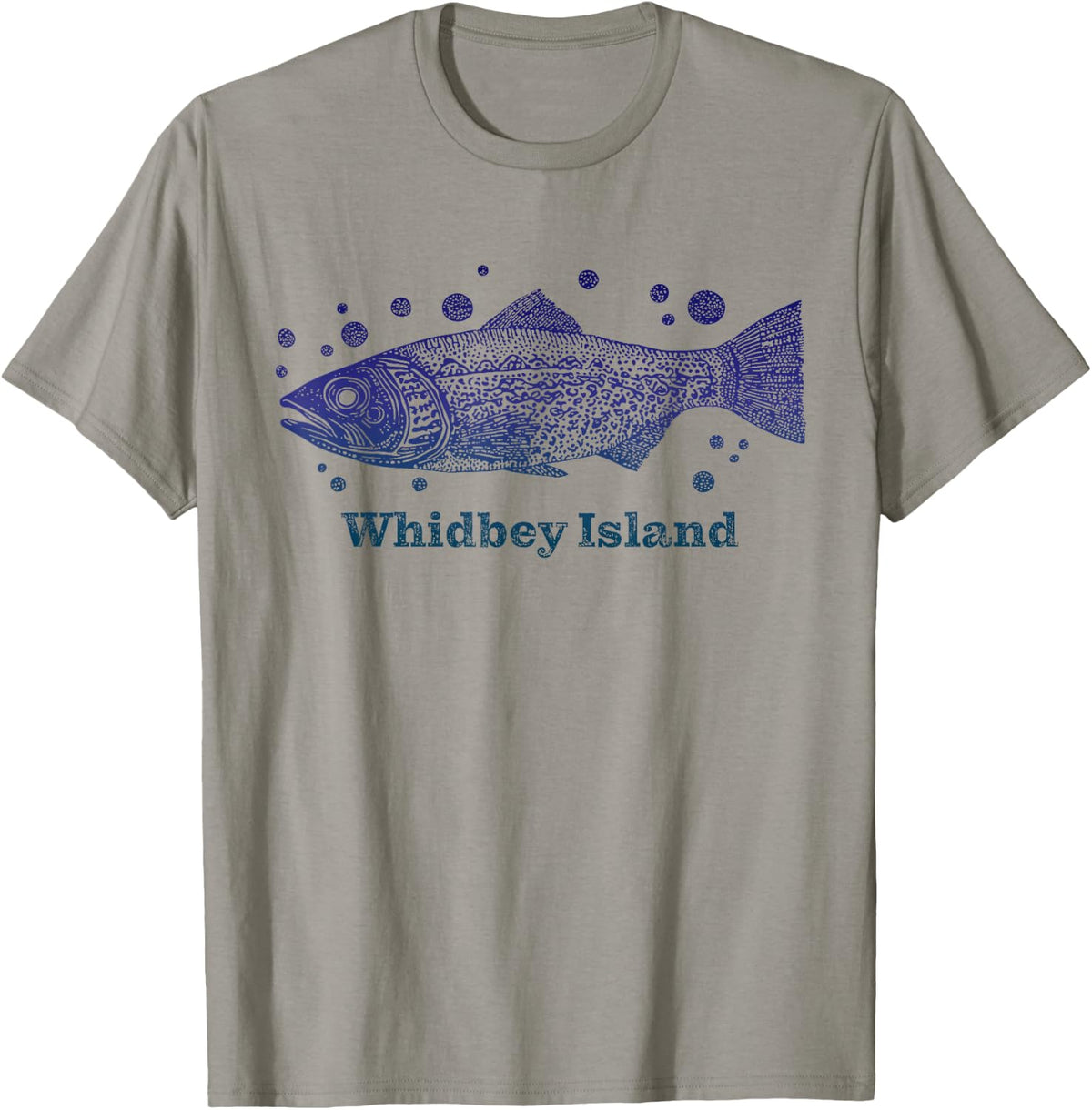 Whidbey Island WA Salmon Design Fishing Boating PNW Souvenir Apparel High Search Demand Everyday Wear